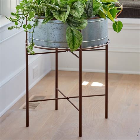 galvanized metal house plant stand|galvanized plant stand hobby lobby.